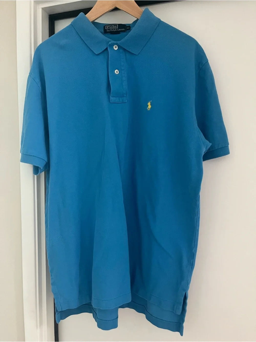 Ralph Lauren Teal Polo with Yellow Pony Embroidery